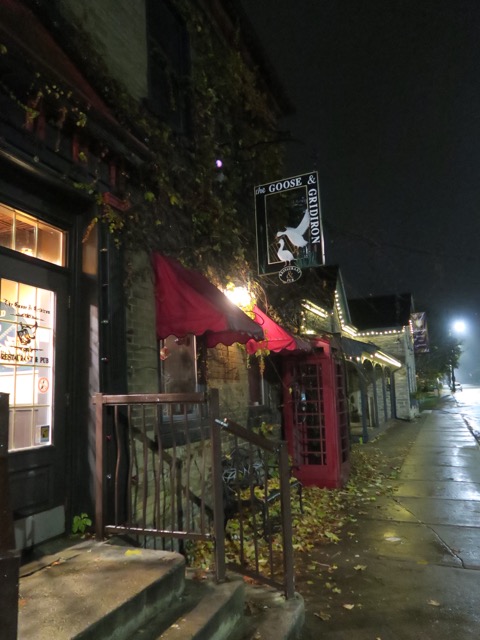 Supper at the Goose and Gridiron Restaurant