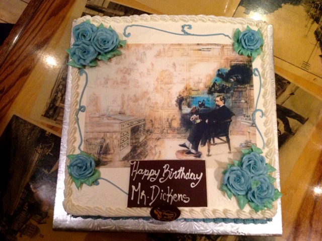 Louise presented yet another spectacular birthday cake, this one bearing the image of Robert Buss's 