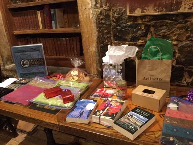 We raffled off the many presents our members had generously donated