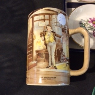 A mug featuring Mr. Pecksniff was presented to Ellie
