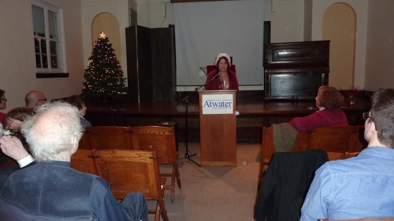 Ellie welcomes guests