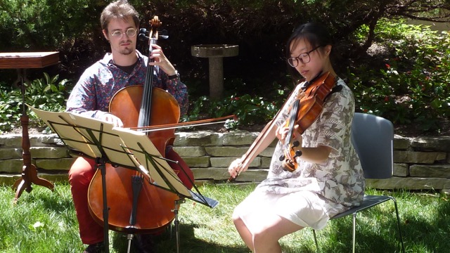 We were delighted to welcome musical guests: Grace Takeda (violist) and Stephen Moran (cellist), recent music graduates of McGill University